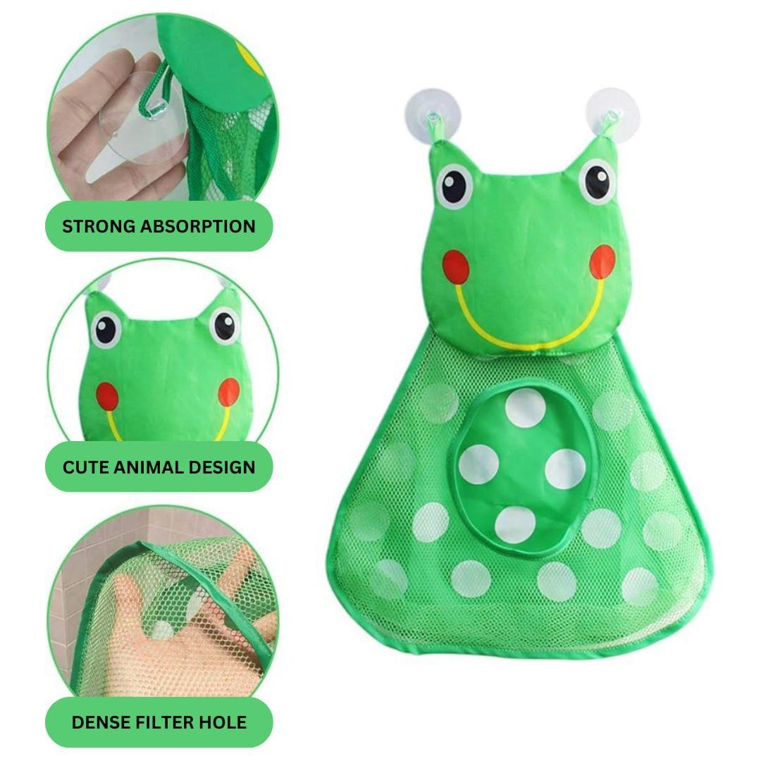 Bath Toy Storage Bag (Category: Bathtub & Bath Accessories) located in Quezon City. Submitted by tanyachoa (Listing ID 1272958648, Image 3). Description: 2 variations: 🎈Duck 🎈Frog.