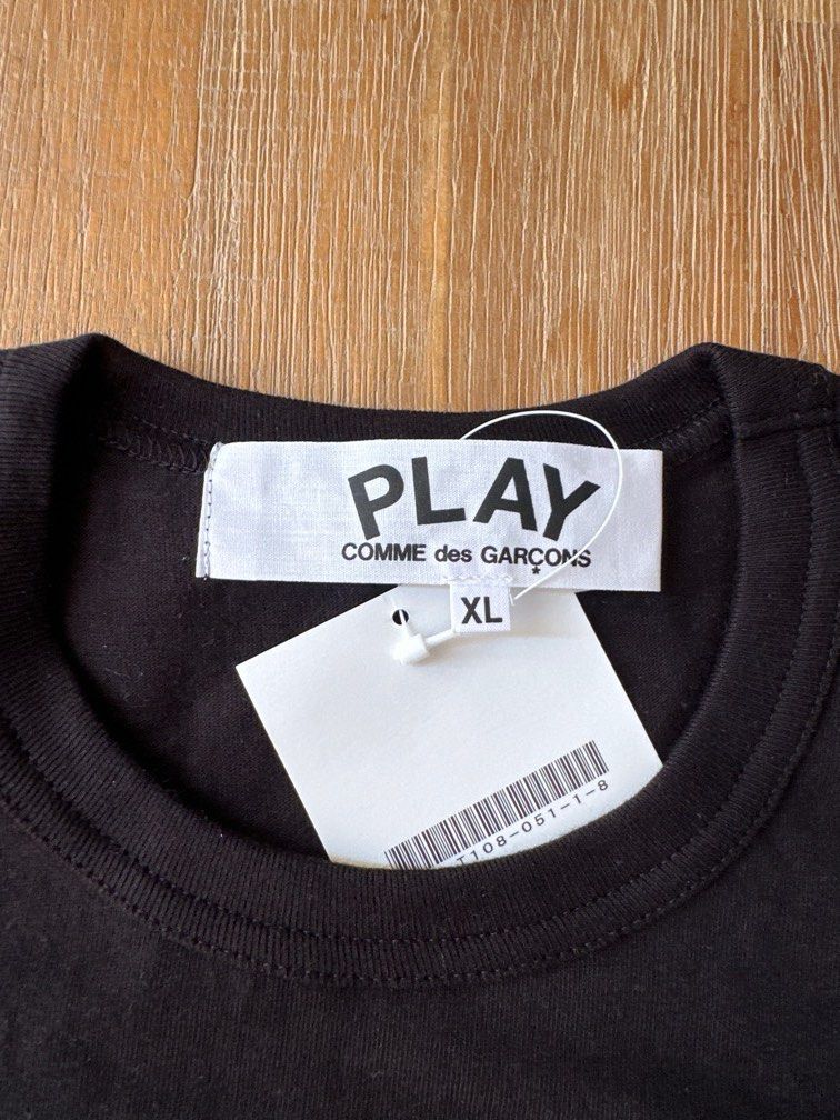 Cdg tee black hot sale