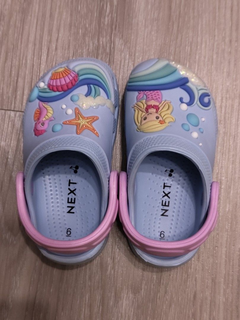 Blue Mermaid Clogs Crocs with strap Babies Kids Babies