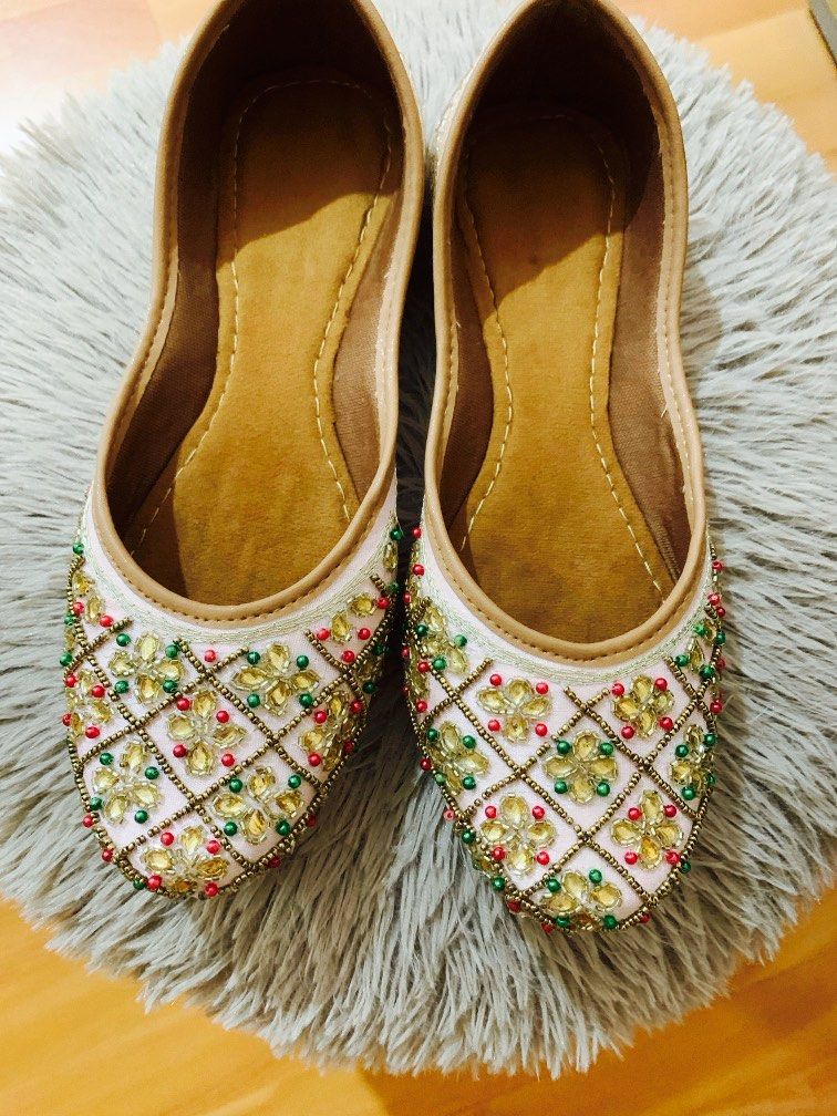 Indian beaded hotsell slippers