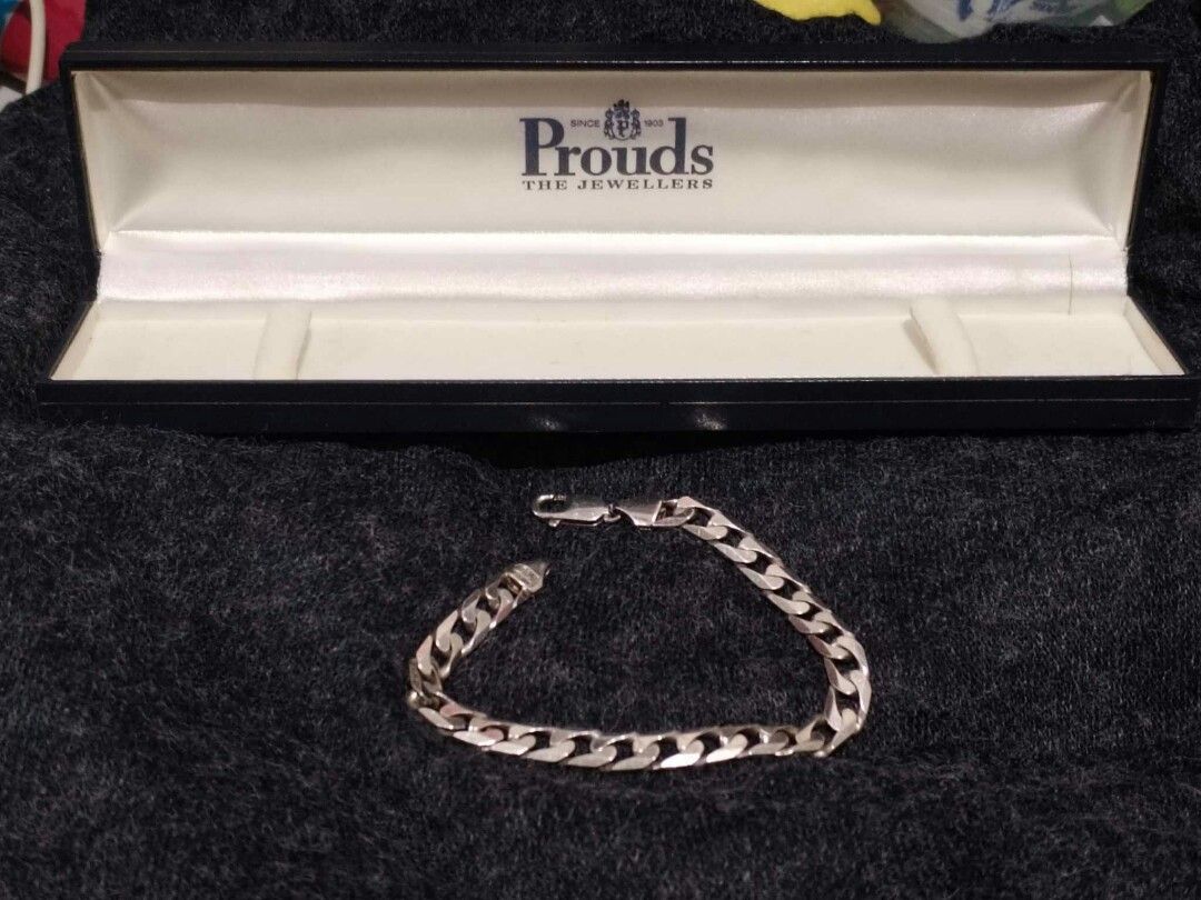 Mens silver bracelet prouds cheap