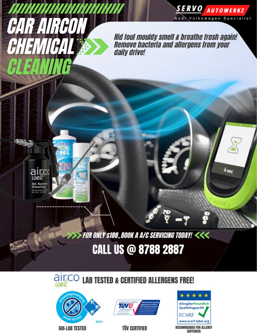 Car Aircon Chemical Cleaning Certified , Car Accessories, Car