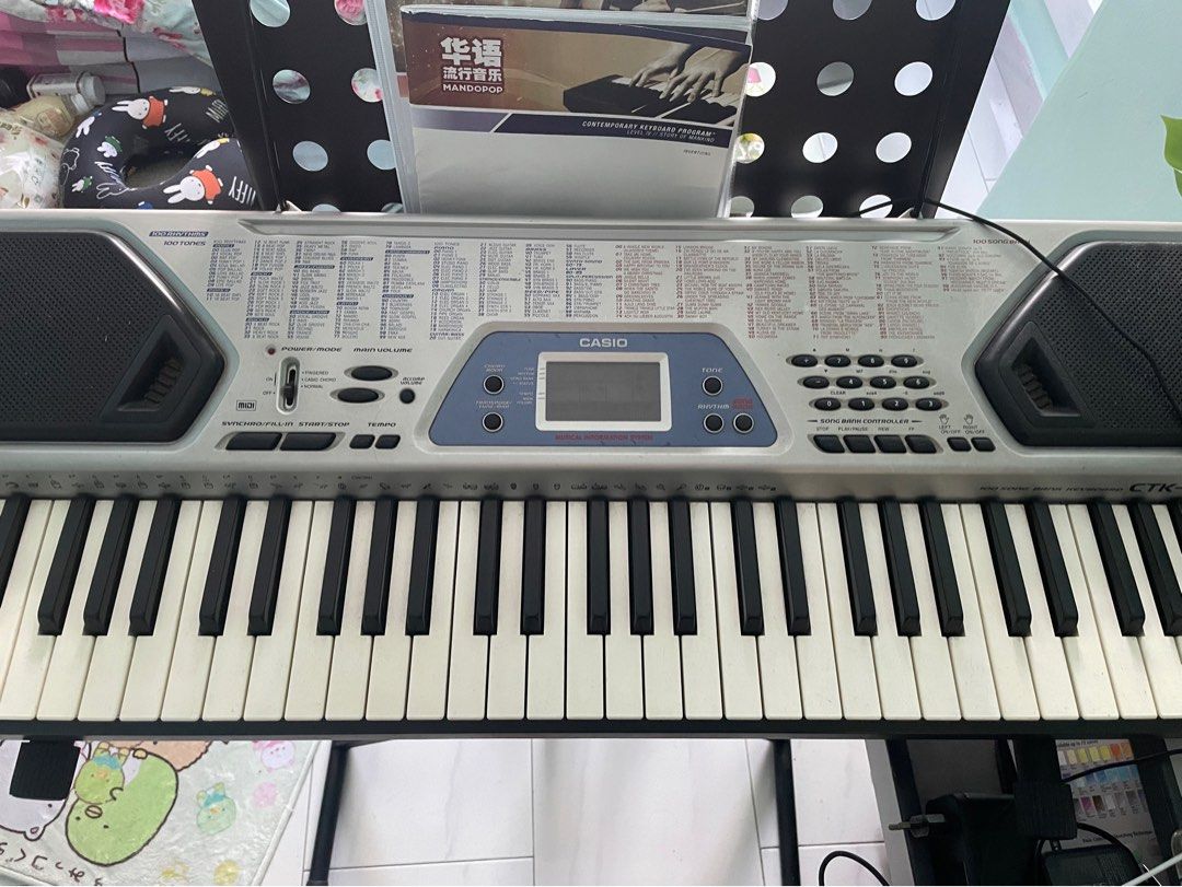 Casio keyboard with stand and sustain pedal , Hobbies & Toys, Music