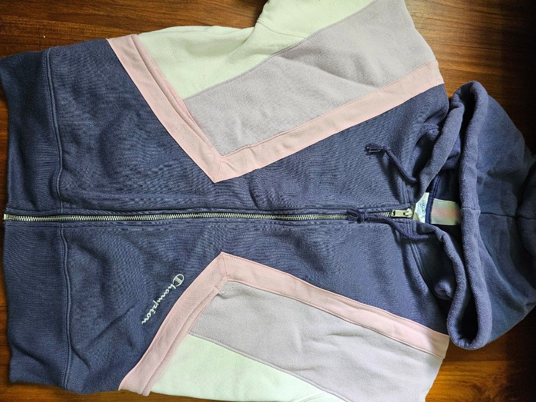 Champion blue on sale zip up hoodie