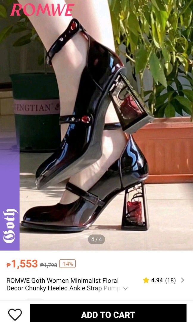 Chunky burgundy gothic heels (Category: Heels) located in Baguio. Submitted by virtualgarage.sale (Listing ID 1271450784, Image 1). Description: please read Fits up to 7.5 US (I'm 8, kasya pa rin pero i would prefer na mamalaki ng 1 size) Used once for an evening event 1000 pesos.