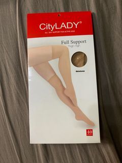CITYLADY long thigh high socks stockings, beige nude skintone