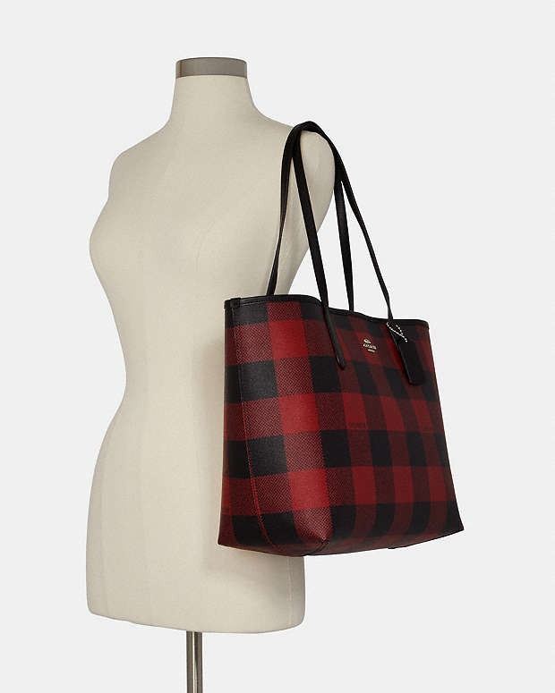 Coach buffalo plaid bag hot sale