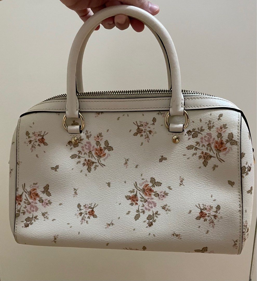 Rowan satchel with rose bouquet print 2025
