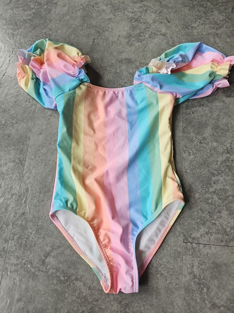 Lazy oaf rainbow swimsuit top