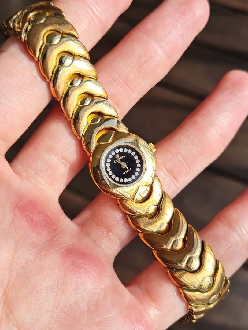 Cyma Gold Plated Swiss Quartz Watch for Repair Women s Fashion Watches Accessories Watches on Carousell