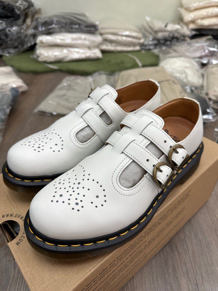Dr martens 8065 Mary Jane White Smooth UK5 EU38 Loafers Carousell