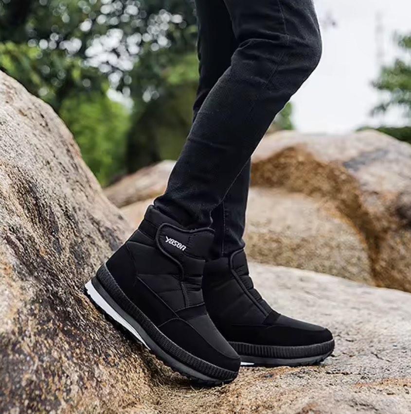 Mens fleece top lined winter boots