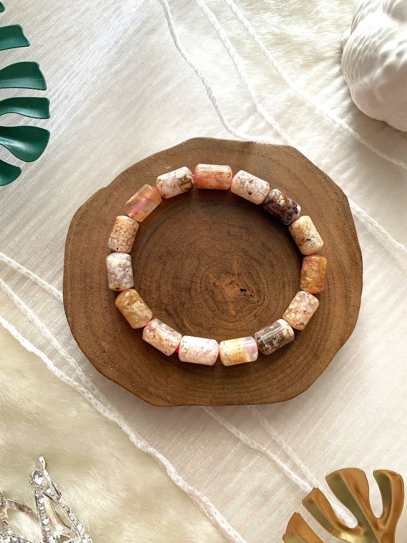 Agate slice bracelet new arrivals