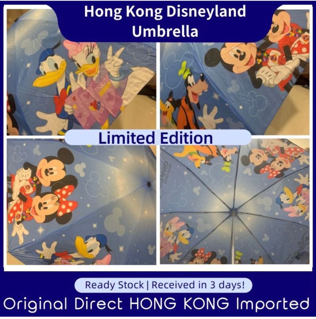 Foldable Hong Kong Disneyland Limited Edition Umbrella, Hobbies & Toys