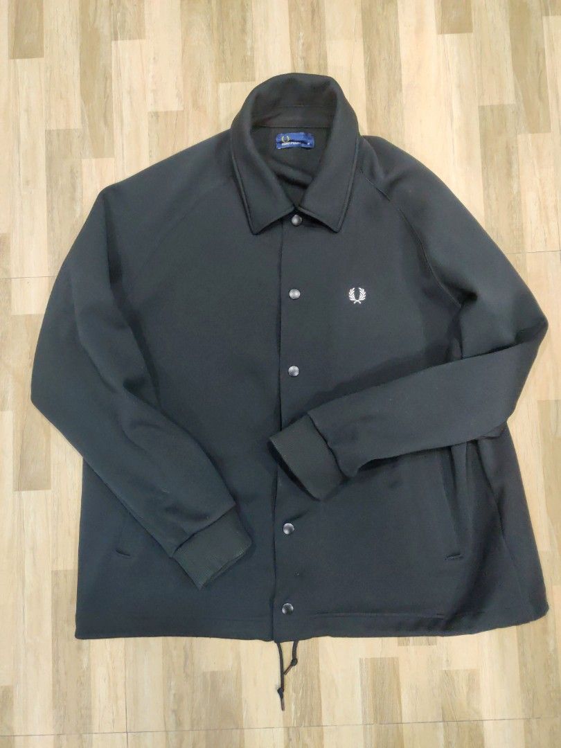 Fred Perry Jersey Coach Jacket Men s Fashion Coats Jackets and Outerwear on Carousell