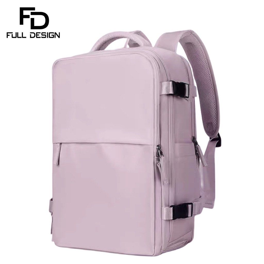 FULL DESIGN Brenda 40L Travel Backpack BLACK Women s Fashion