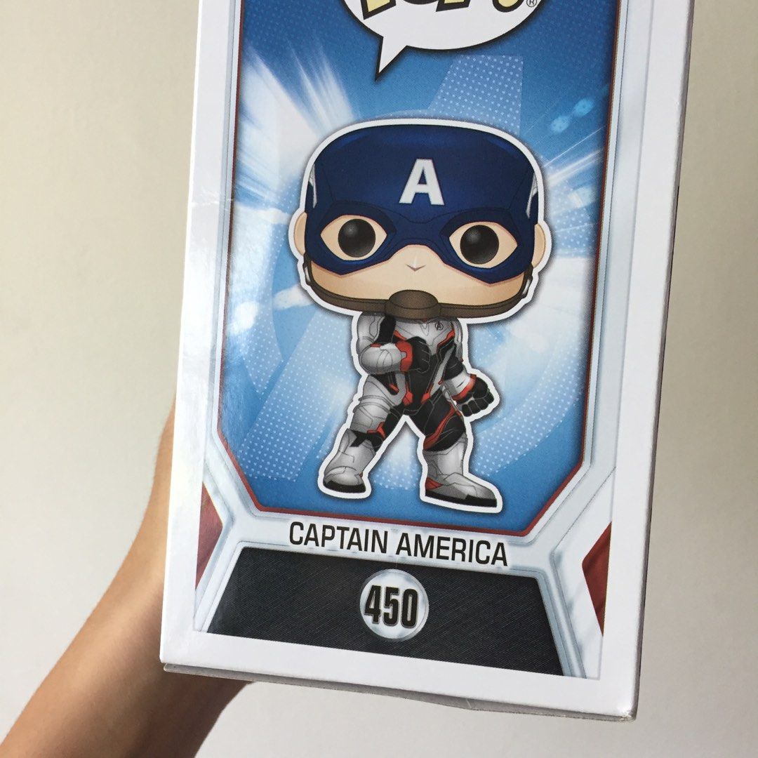 Funko Pop Avengers End Game Marvel Limited Edition Captain America 450 and  Thor 452, Hobbies & Toys, Toys & Games on Carousell