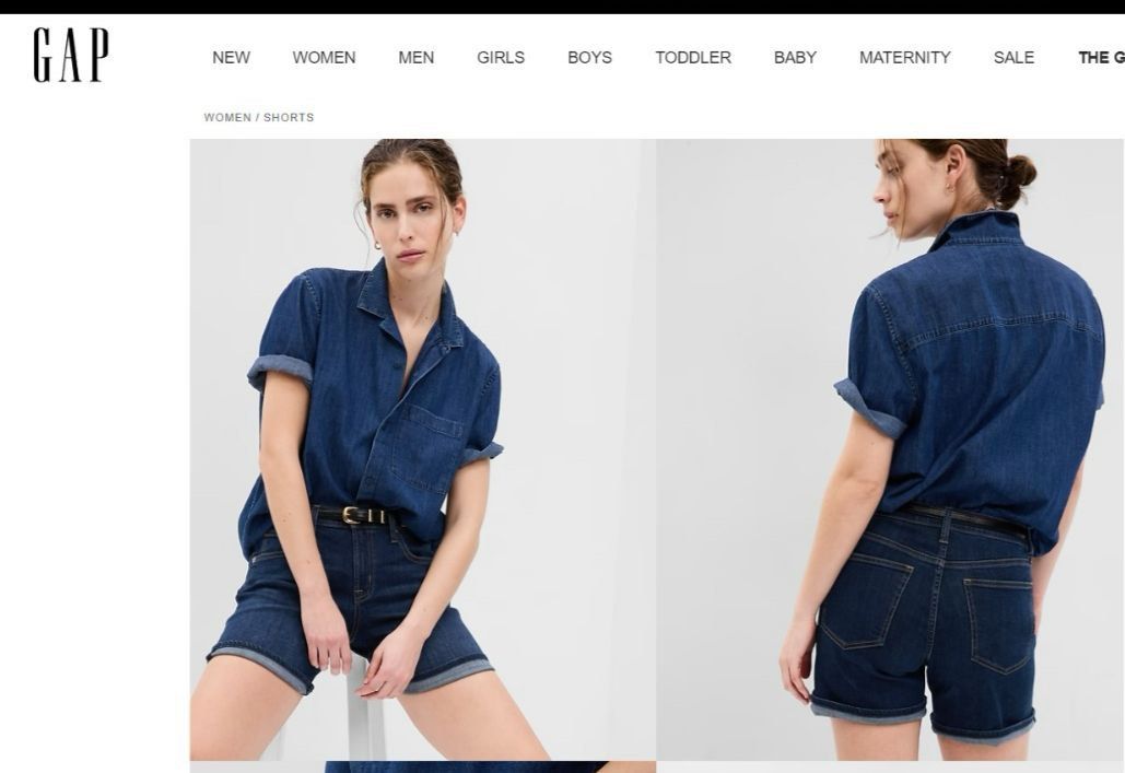 GAP mid rise girlfriend shorts jeans Women s Fashion Bottoms