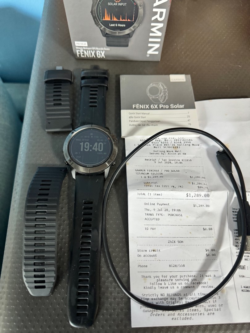 Garmin fenix 6x solar sale
