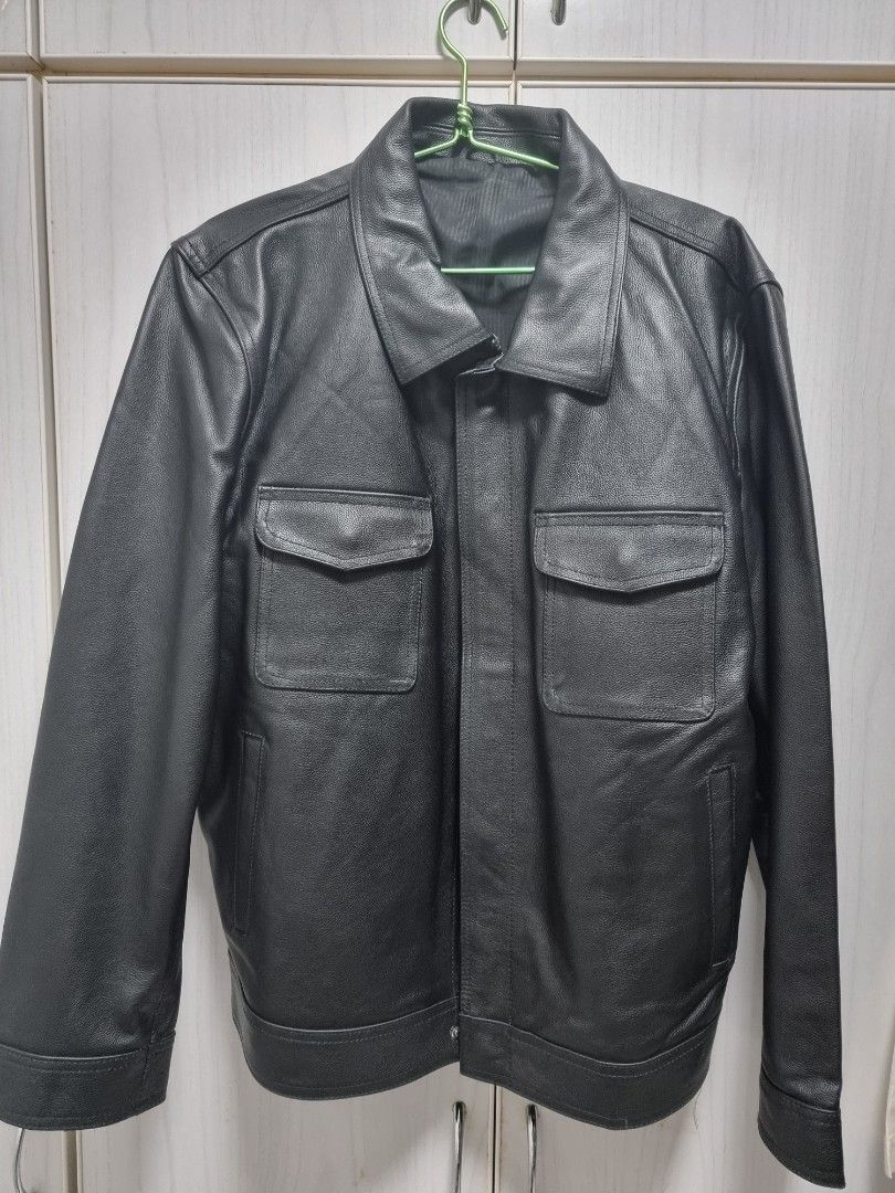 Genuine Cowhide Leather Men s jacket Men s Fashion Coats