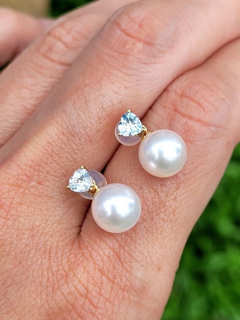 Genuine aquamarine outlet earrings