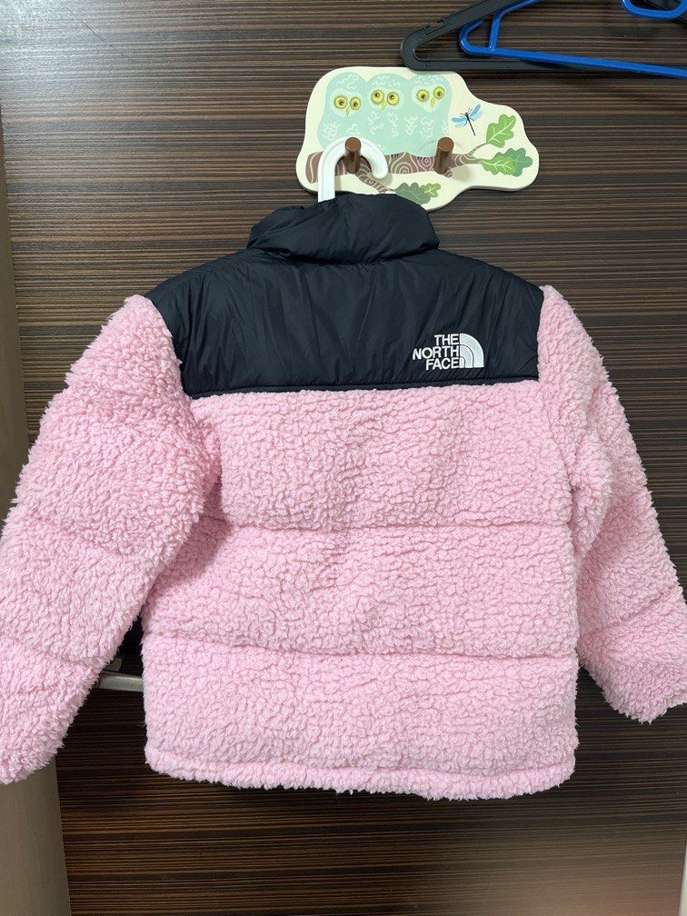 Girls pink on sale north face coat