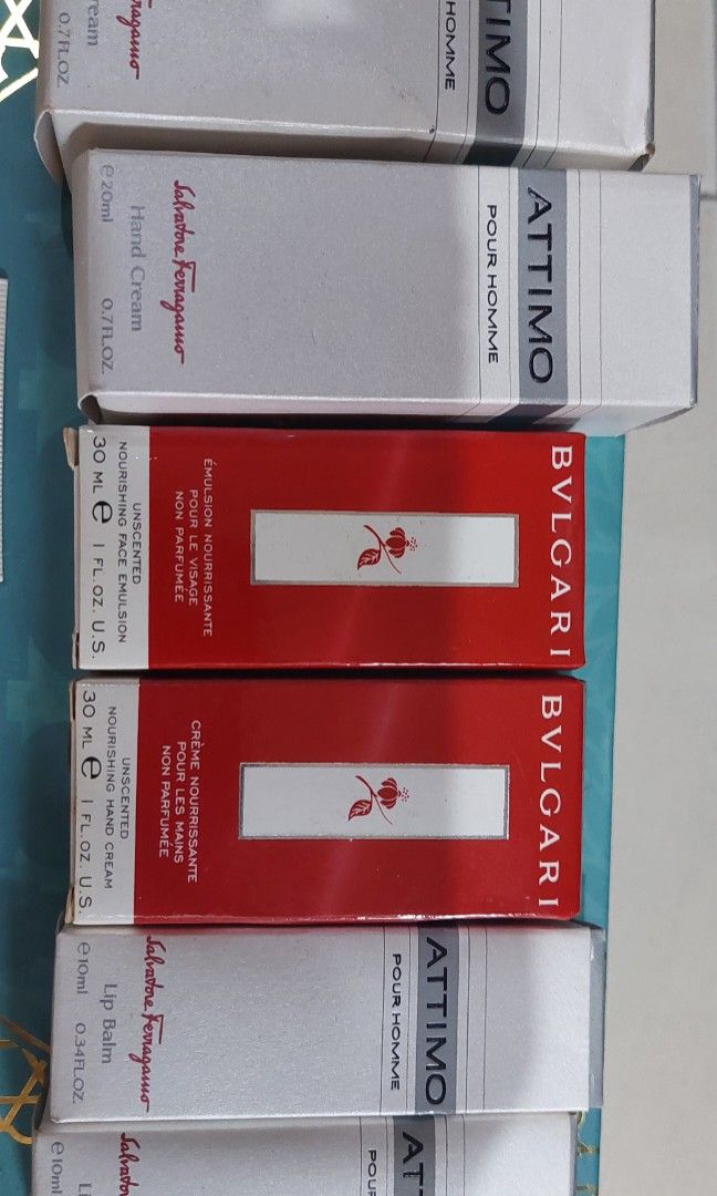 Giorgio Armani after shave balm perfume ferragamo hand cream
