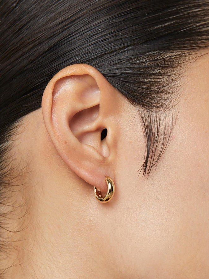 Gold GIULIA Huggie Hoops Women s Fashion Jewelry Organisers