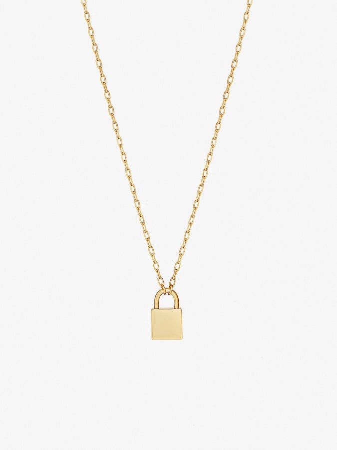 Gold KEY Padlock Necklace Women s Fashion Jewelry Organisers