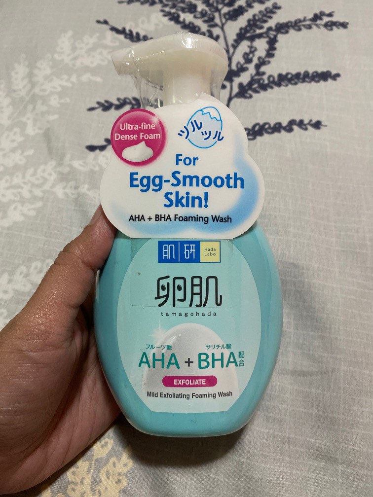 Hada Labo AHA+BHA Mild Exfoliating Foaming Wash, Beauty & Personal Care