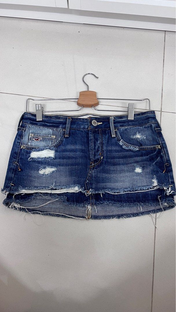 Denim skirt shop hollister