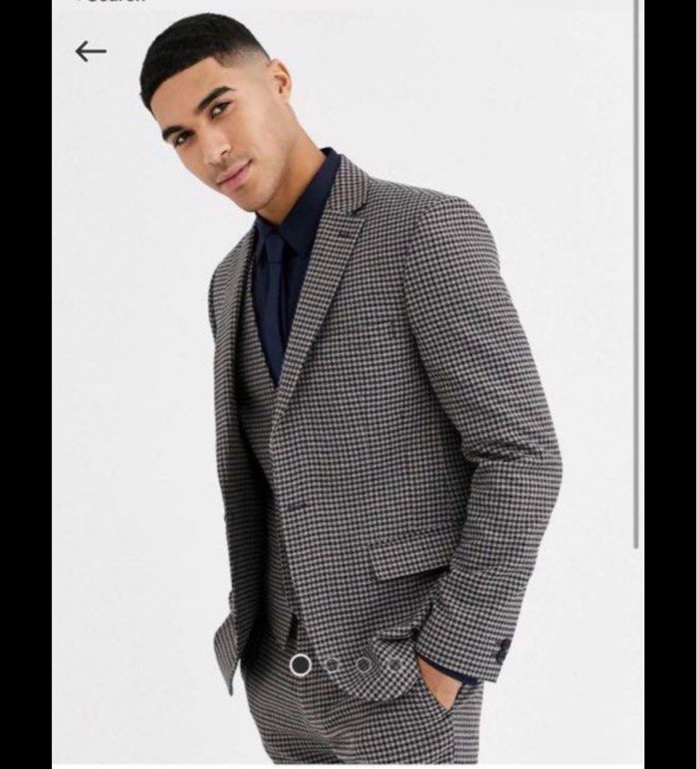 Houndstooth blazer Men s Fashion Coats Jackets and Outerwear on