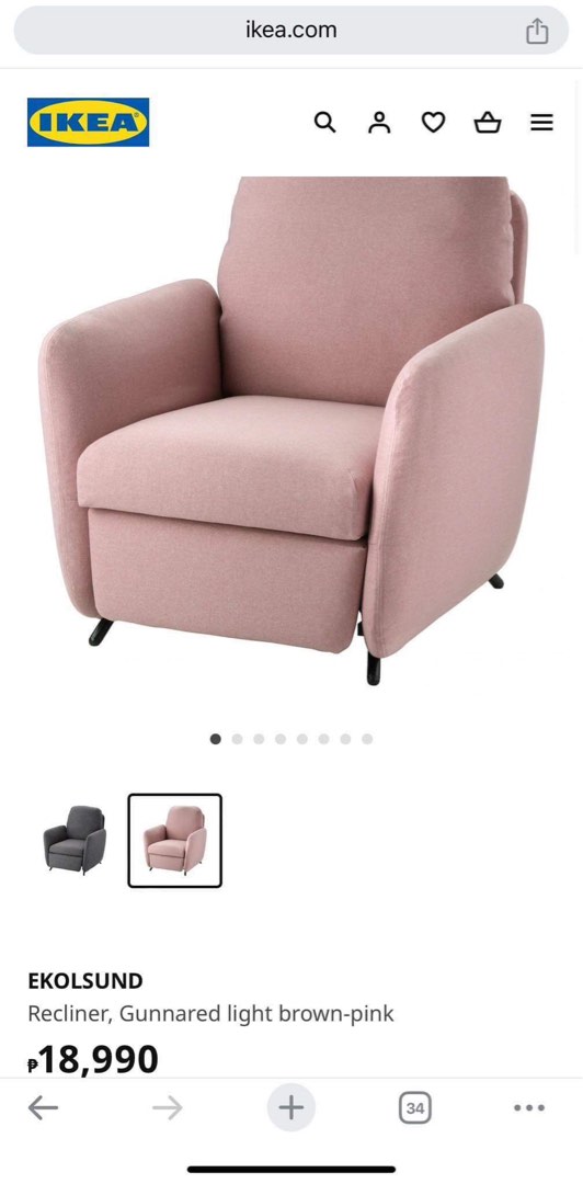 Ikea recliner, Furniture & Home Living, Furniture, Chairs on Carousell