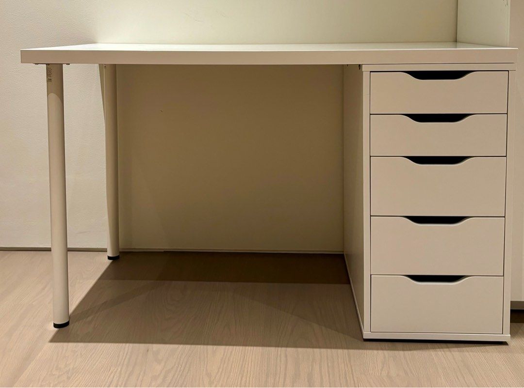 IKEA Table with Drawers, Furniture & Home Living, Furniture, Tables ...