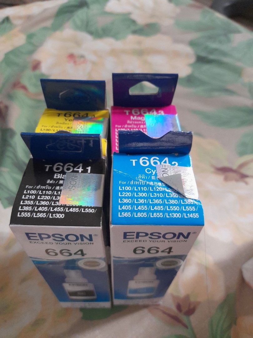 Ink (Category: Printers, Scanners & Copiers) located in Quezon City. Submitted by chessymode (Listing ID 1272994587, Image 3). Description: Genuine Epson Ink 664.