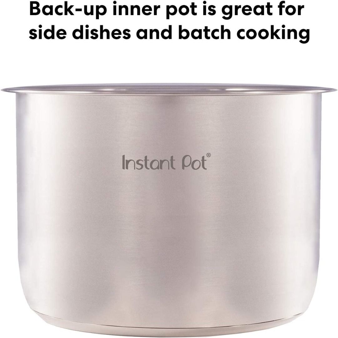 JE Instant Pot Stainless Steel Inner Cooking Pot 6 Quart IP POT SS304 60 Silver