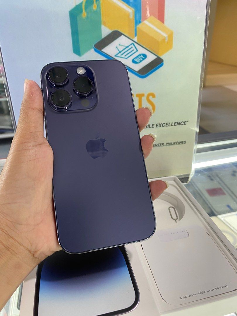 Iphone 14 Pro 256 (Category: iPhone 14 Series) located in Pasig City. Submitted by melissaomb01623 (Listing ID 1272962378, Image 3). Description: Iphone 14 Pro 256gb 2ndhand Factory unlocked Hk variant Complete with box no issue check all u want 📌pick up store in greenhills shopping center 📌we do cod in metro manila and near provinces just add sf only 📌we ship nationwide via LBC 💯we accept swap/trade in 📌we accept credit card/ggives 📌for fa