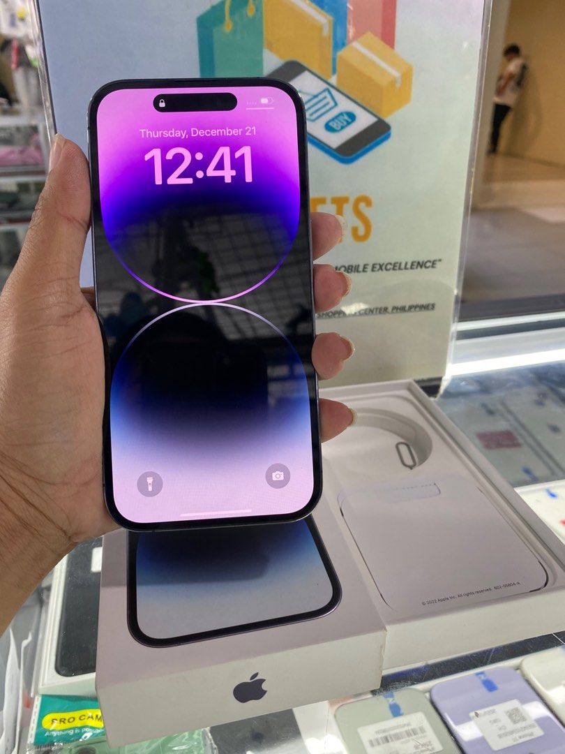 Iphone 14 Pro 256 (Category: iPhone 14 Series) located in Pasig City. Submitted by melissaomb01623 (Listing ID 1272962378, Image 1). Description: Iphone 14 Pro 256gb 2ndhand Factory unlocked Hk variant Complete with box no issue check all u want 📌pick up store in greenhills shopping center 📌we do cod in metro manila and near provinces just add sf only 📌we ship nationwide via LBC 💯we accept swap/trade in 📌we accept credit card/ggives 📌for fa
