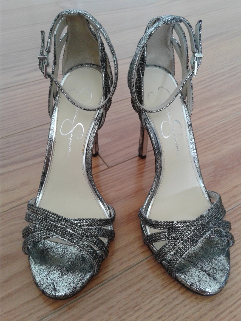 Jessica simpson grey heels hot sale