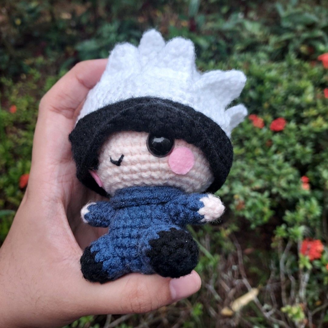 Jujutsu Kaisen JJK Gojo Satoru Crochet Amigurumi, Hobbies & Toys