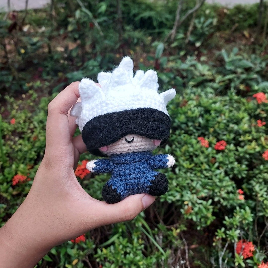 Jujutsu Kaisen JJK Gojo Satoru Crochet Amigurumi, Hobbies & Toys