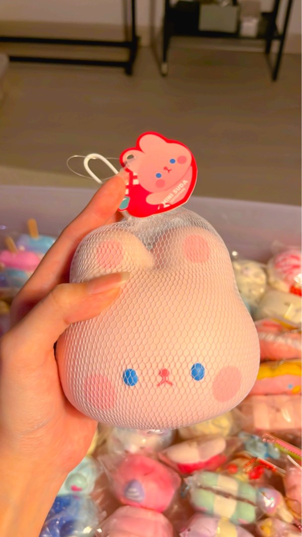 Pink top bunny squishy