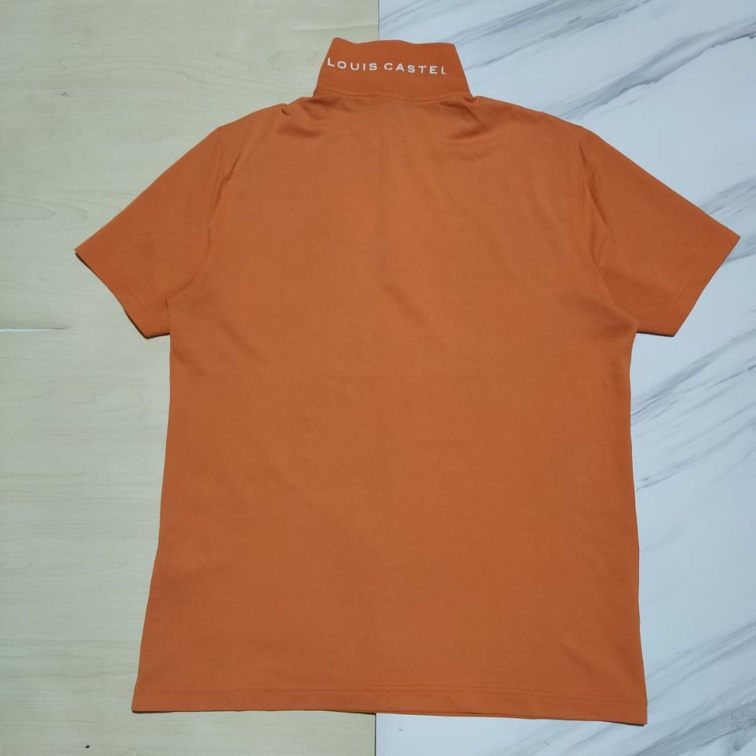 Kaos polo shirt LOUIS CASTEL colour orange original second, Fesyen