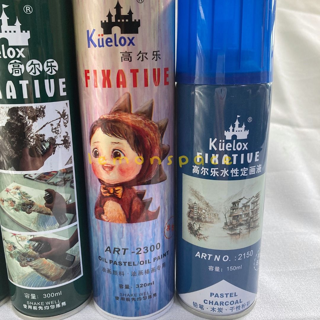 Kuelox Fixative Art Spray for Artwork Coating (watercolor, gouache