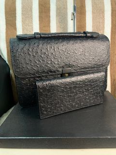La borsa italy brand ostrich handbag&wallet set