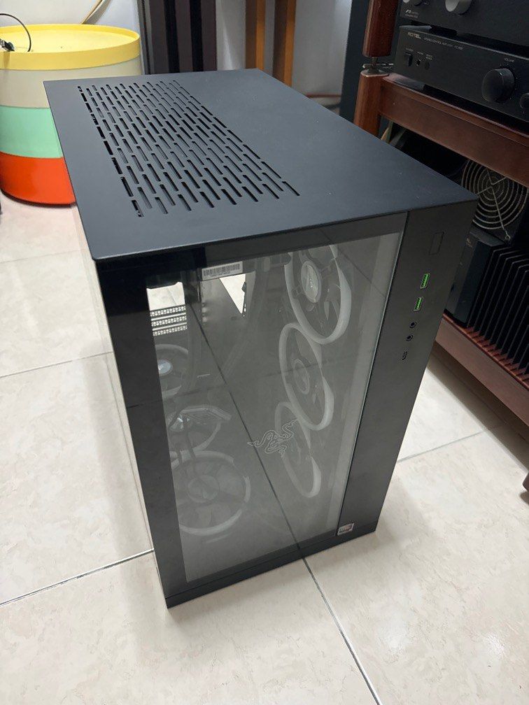 Ryzer Case Lian Li O11 Razer case / Corsair H150i Elite AIO / Corsair Ql120 ...
