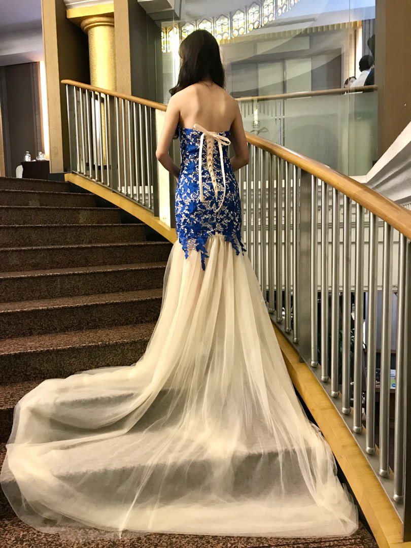 Long fishtail evening dresses shop