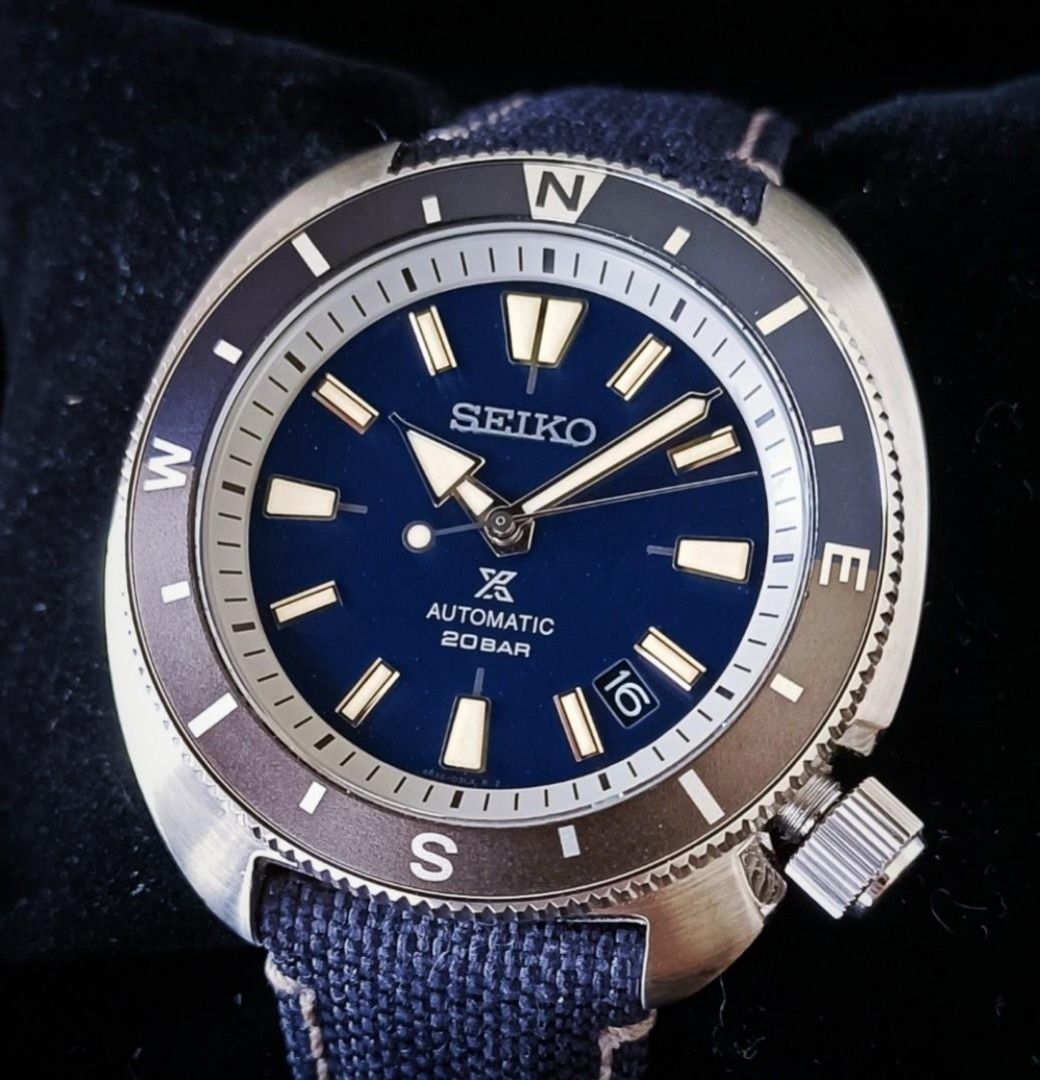 seiko land tortoise blue