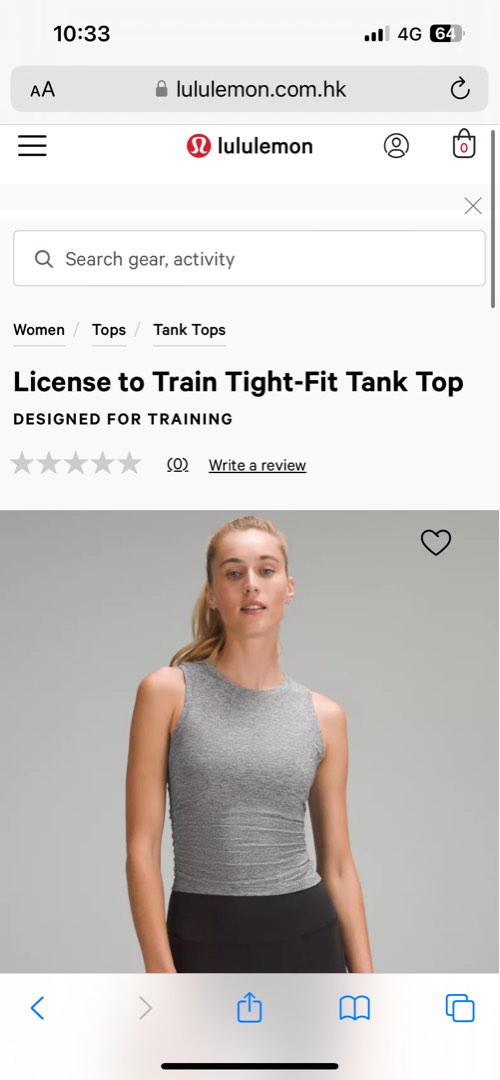 Lululemon license to train tank top US4, Women's Fashion, Activewear on  Carousell
