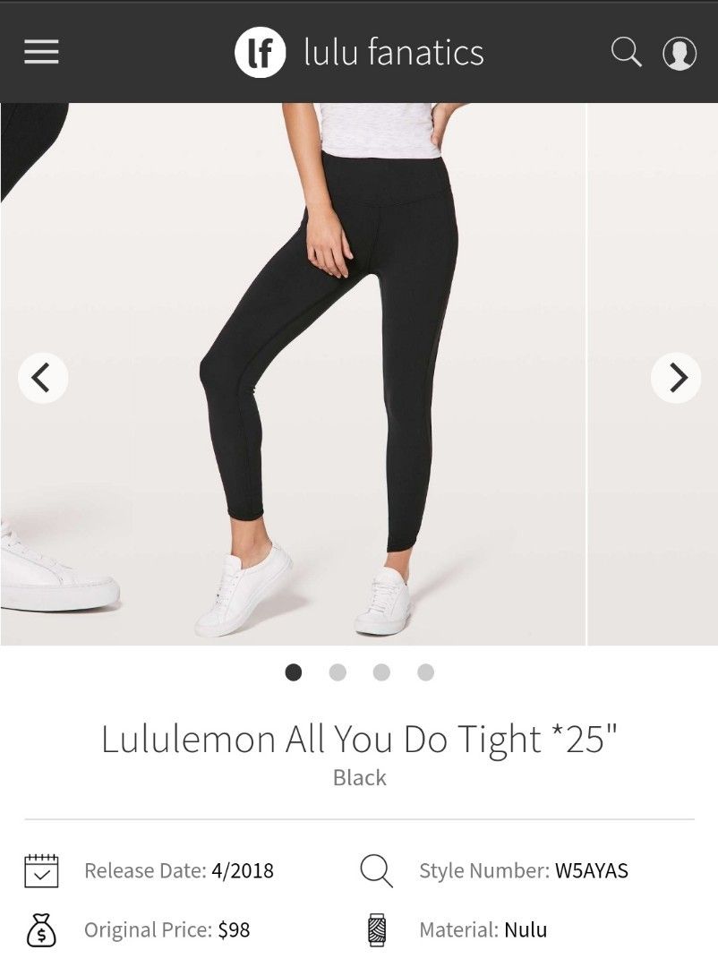 Lululemon Tights, Women's Fashion, Activewear on Carousell